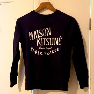 Navy Maison Kitsune sweatshirt XS